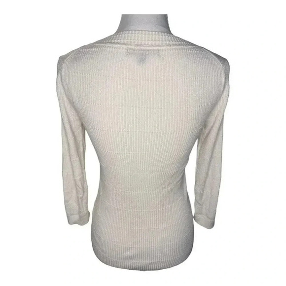 Banana Republic Women’s XS Ivory Long Sleeved Crewneck Pullover Sweater - Picture 3 of 4